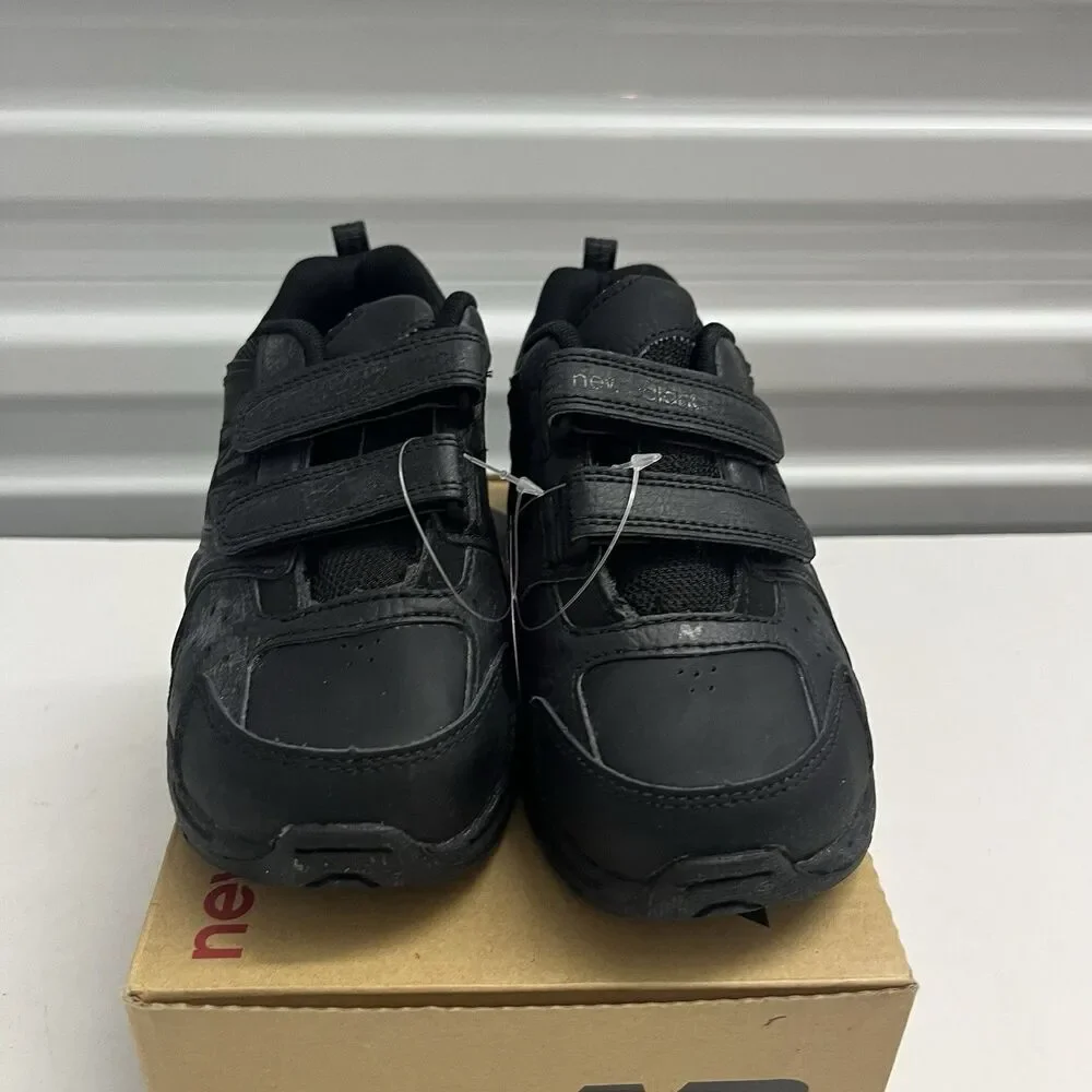 New Balance 622 SZ 11 X W Toddler Black Leather Hook & Loop Sneakers Shoes